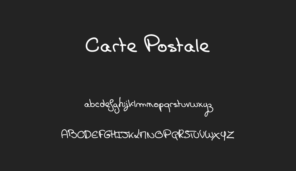 Carte Postale font