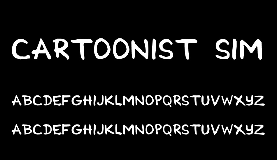 Cartoonist Simple font