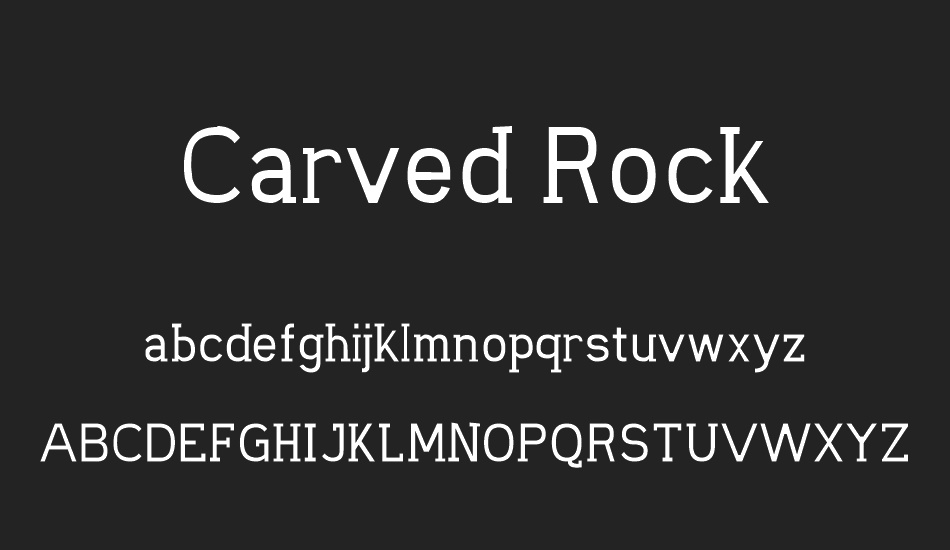 Carved Rock font