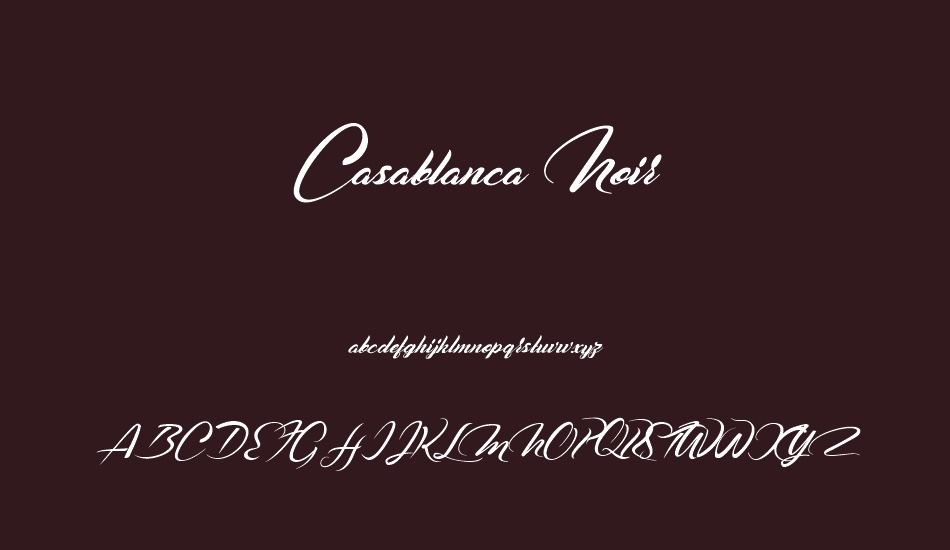 Casablanca Noir Personal Use font