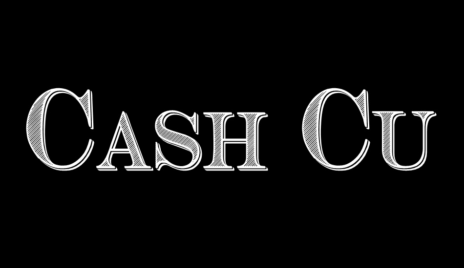 Cash Currency font big