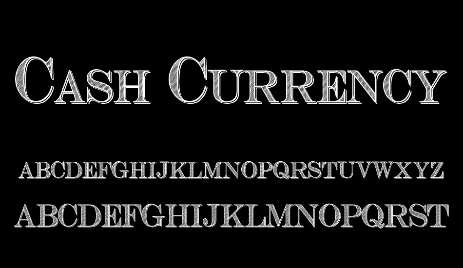 Cash Currency font