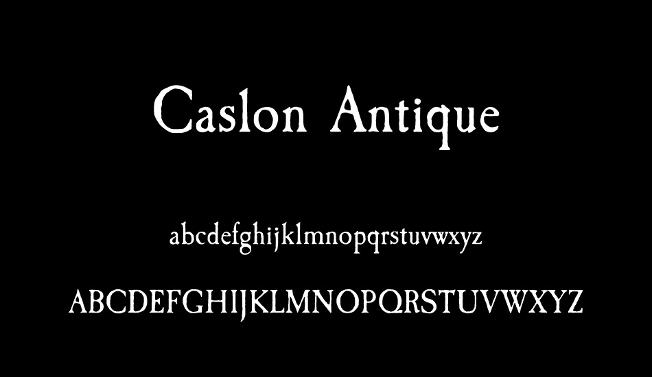 Caslon Antique font