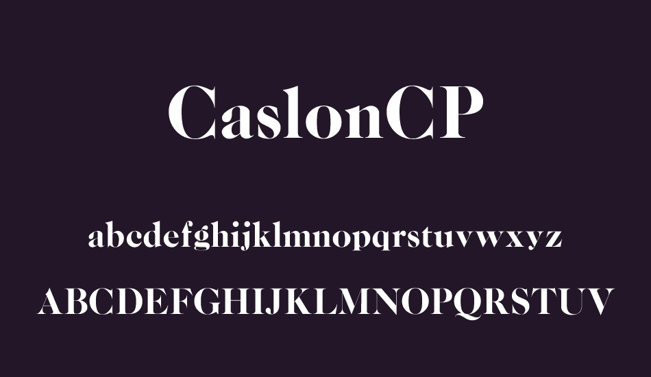 CaslonCP font