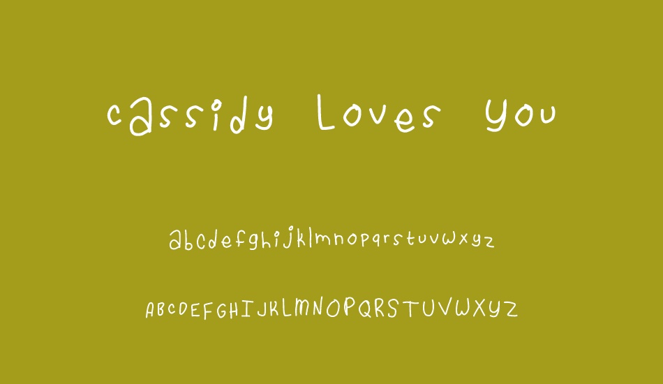 Cassidy Loves You font