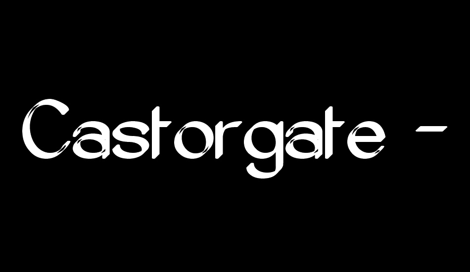 Castorgate - Distort font big