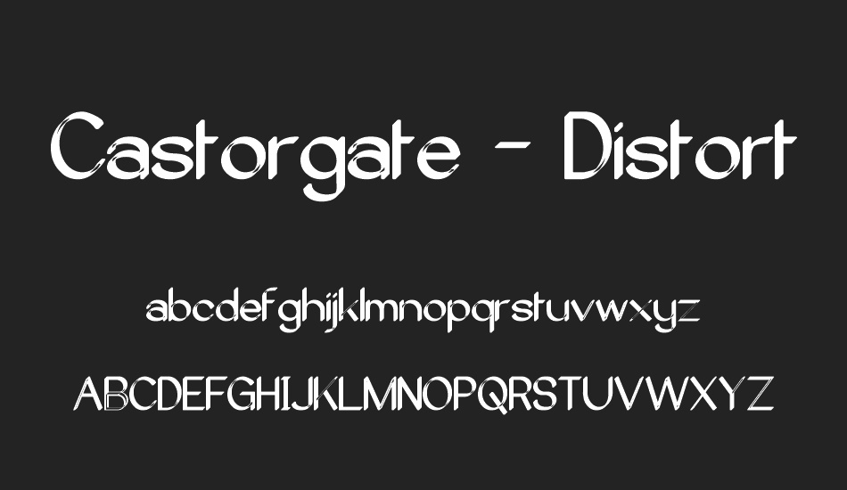 Castorgate - Distort font