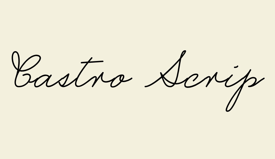 castro-script-personal-use-only font big