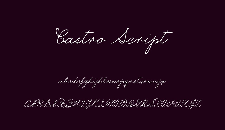 castro-script-personal-use-only font