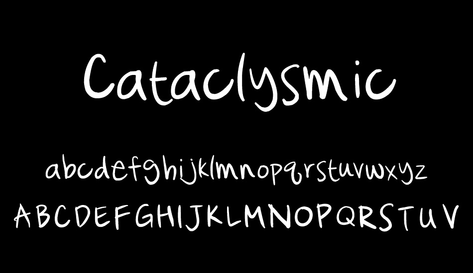 Cataclysmic font