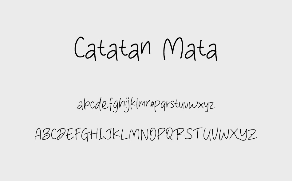 Catatan Mata font