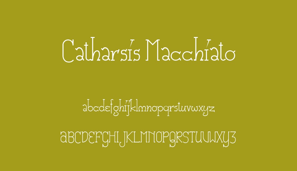 Catharsis Macchiato font