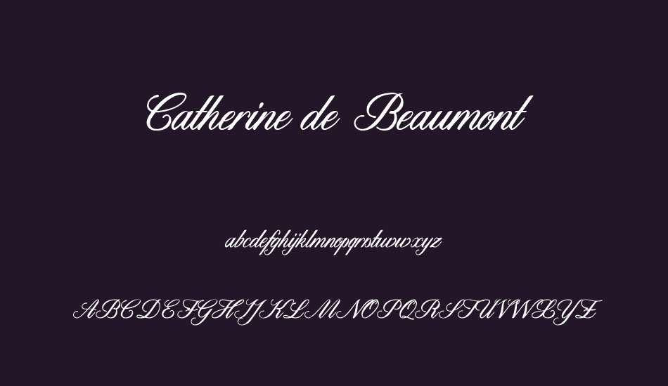 Catherine de Beaumont font