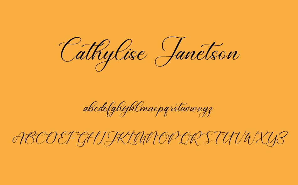 Cathylise Janetson font