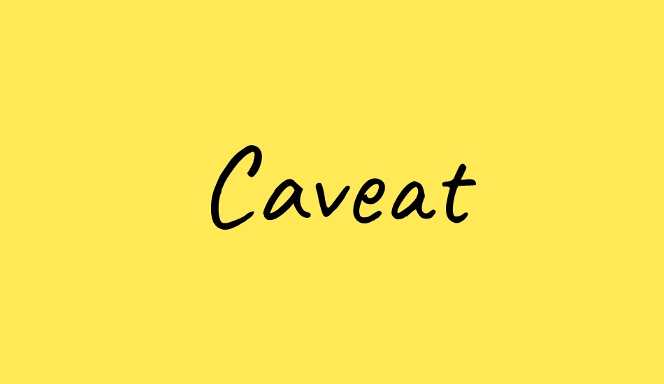 caveat font big