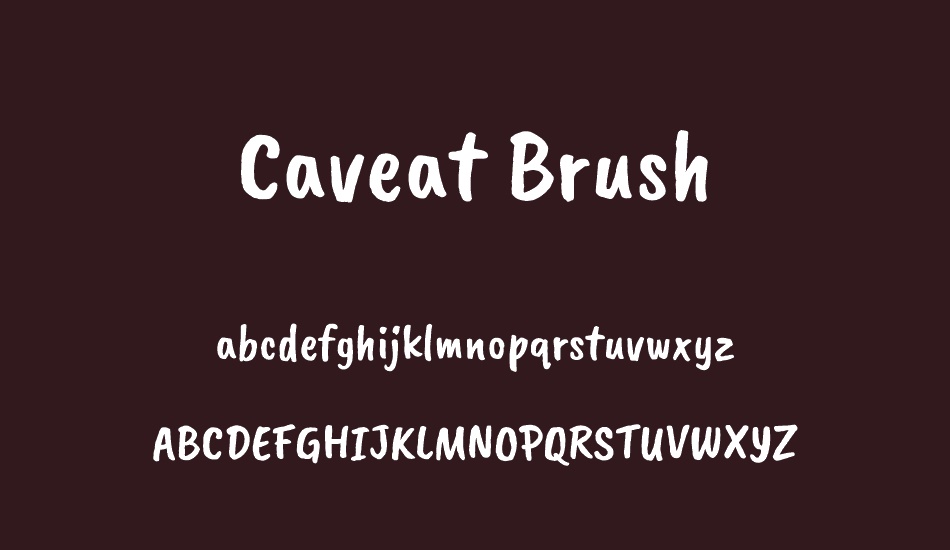caveat-brush font