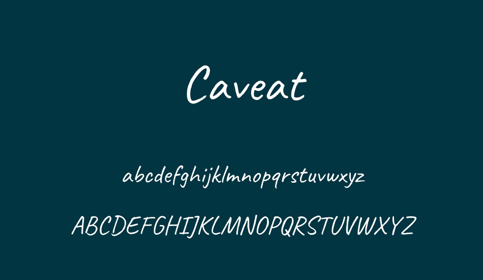 caveat font