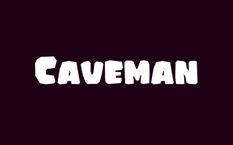 Caveman font big