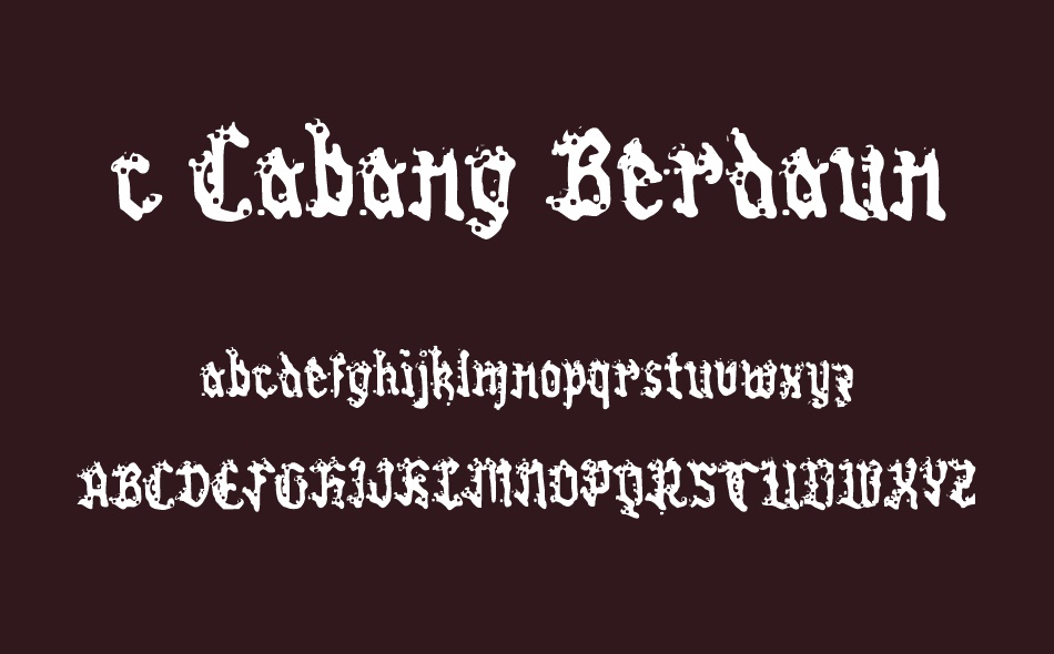 c Cabang Berdaun font