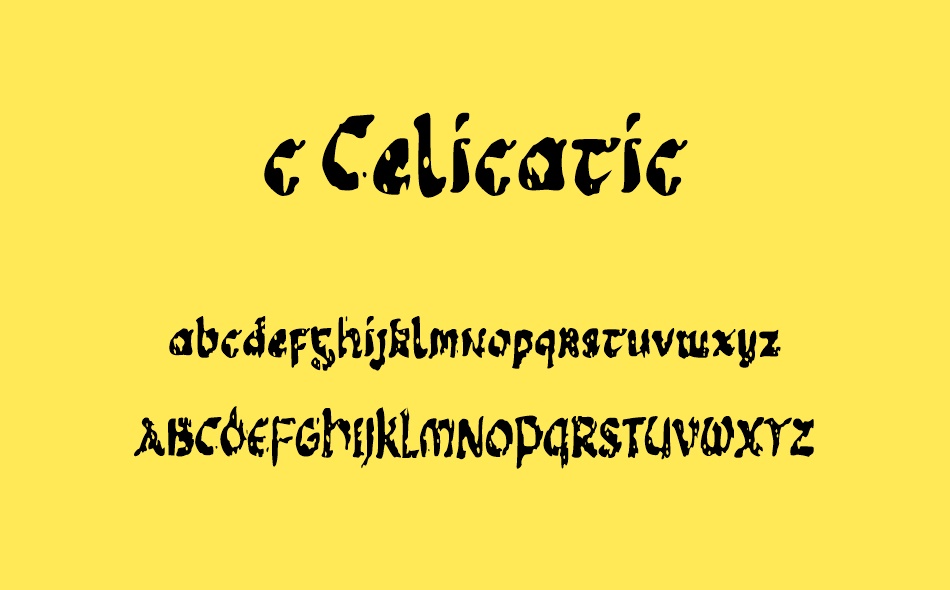 c Celicatic font
