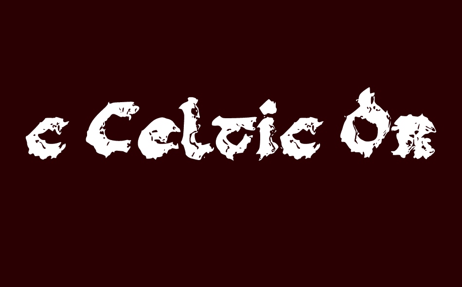 c Celtic Dragon font big