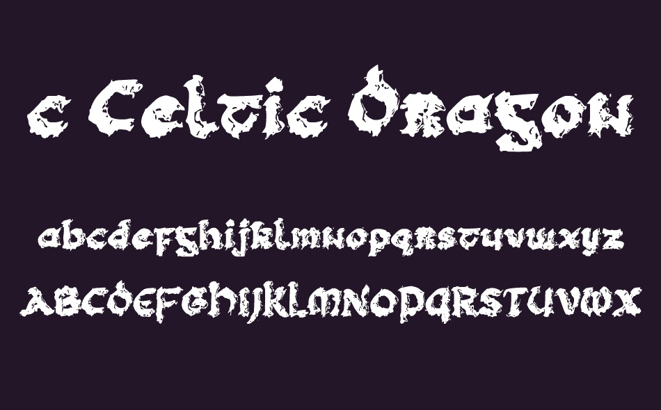 c Celtic Dragon font