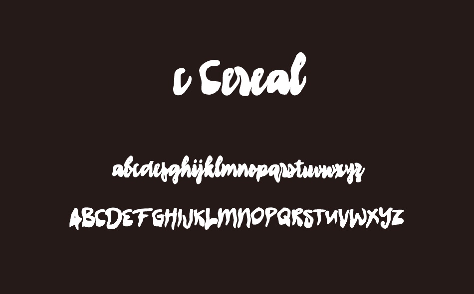 c Cereal font