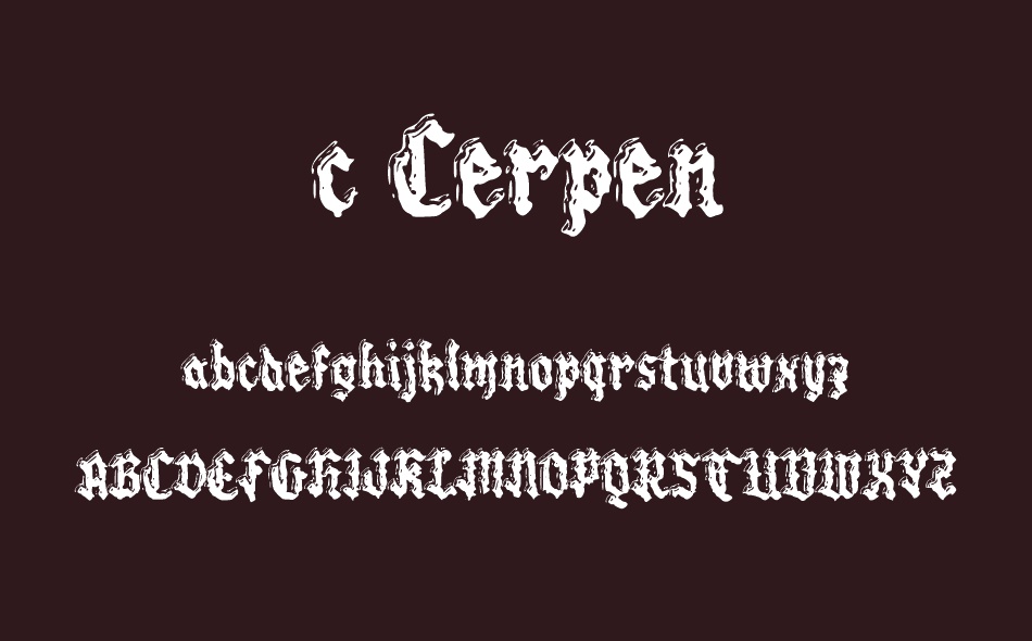 c Cerpen font