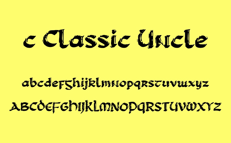 c Classic Uncle font