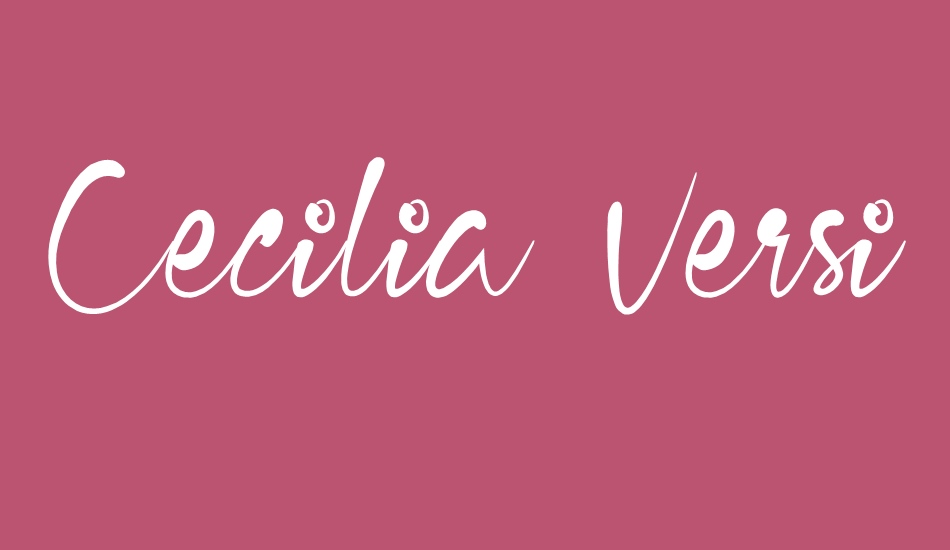 Cecilia Free Version font big