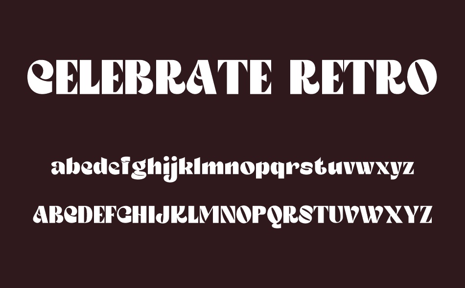 Celebrate Retro font