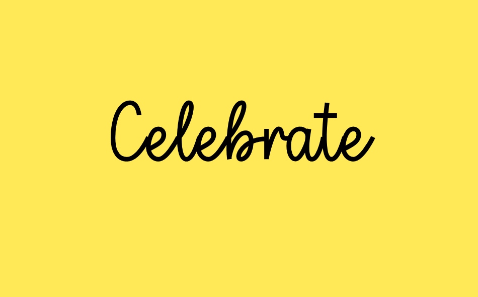 Celebrate Script font big