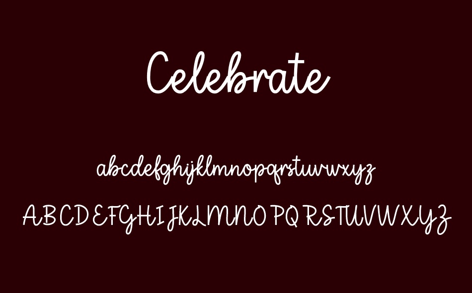 Celebrate Script font