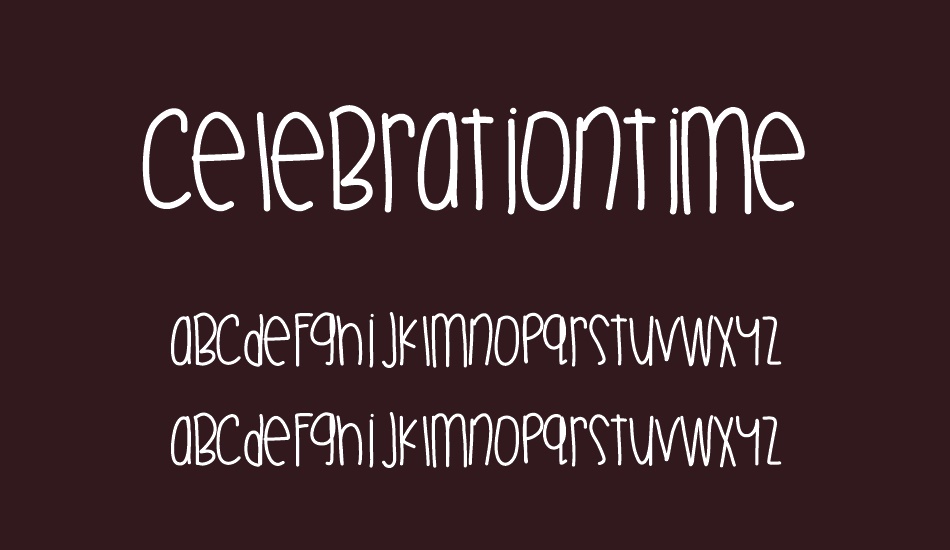 CelebrationTime font
