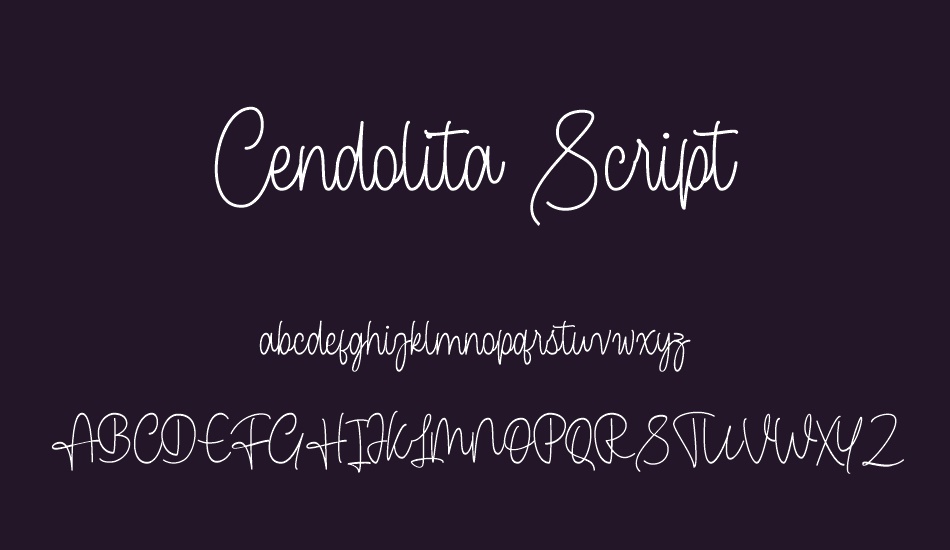 Cendolita Script Free font