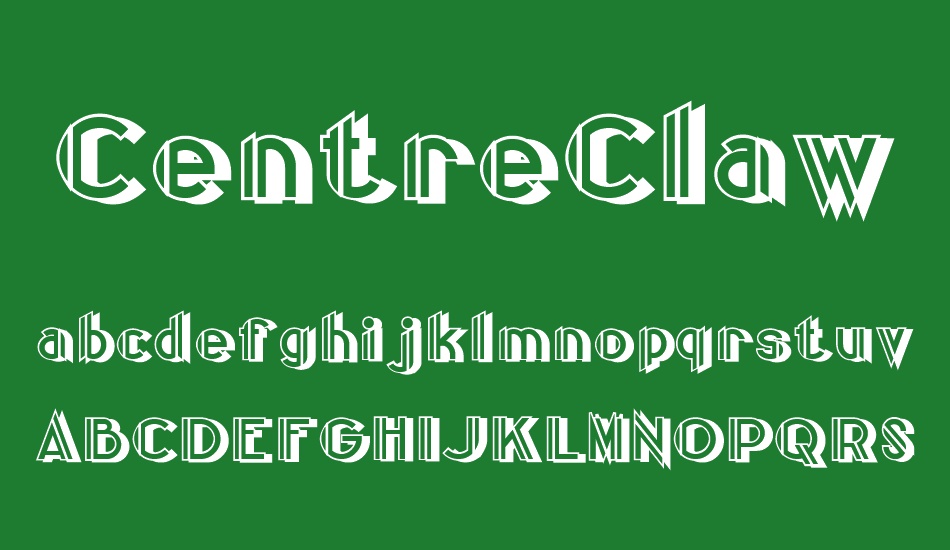 CentreClawsBeam1 font