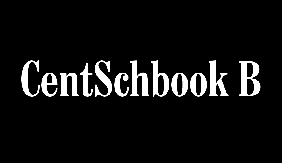 CentSchbook BdCn BT free font