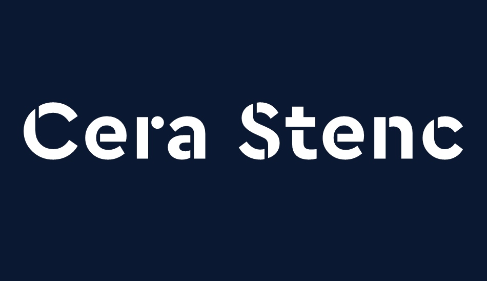 Cera Stencil font big