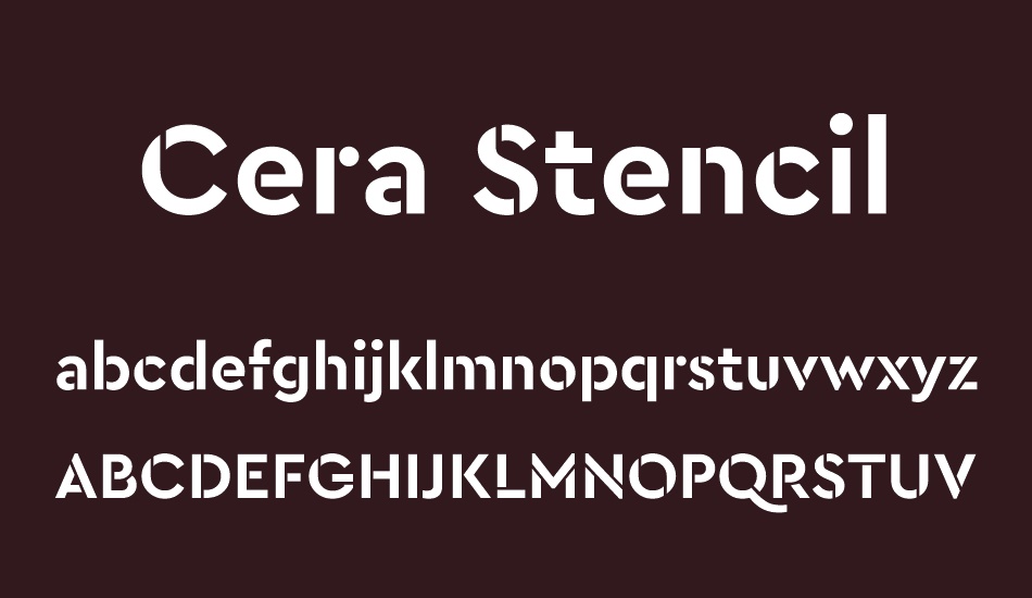 Cera Stencil font