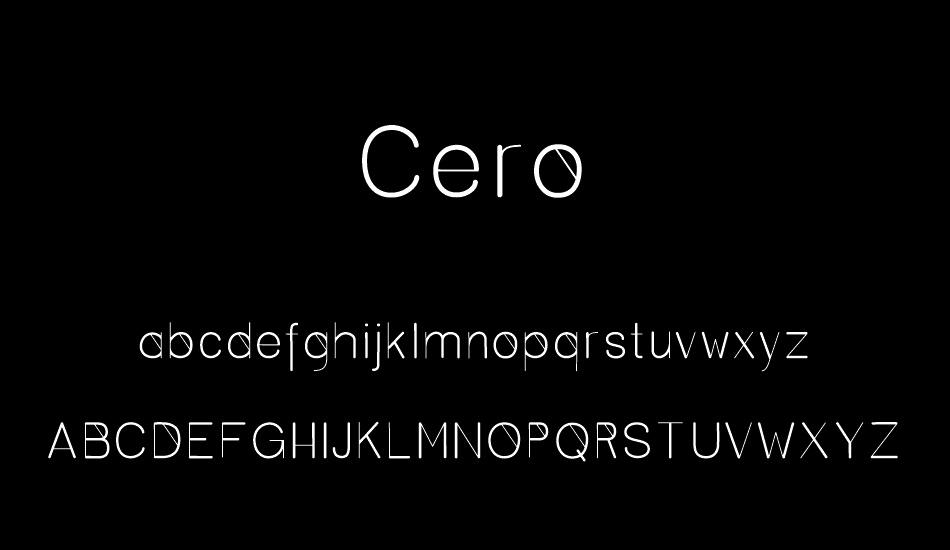 Cero font