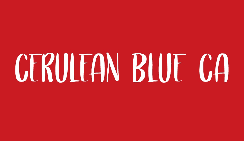 Cerulean Blue Caps DEMO font big