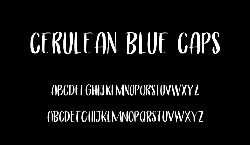 Cerulean Blue Caps DEMO font