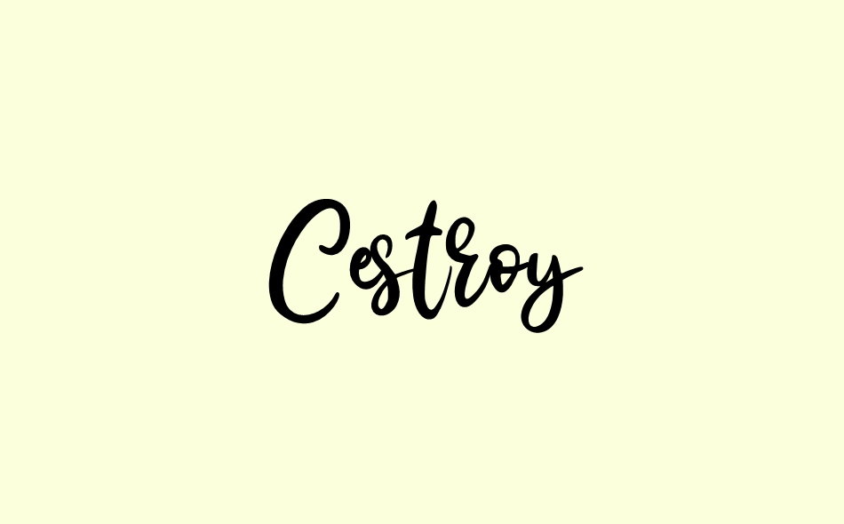 Cestroy font big