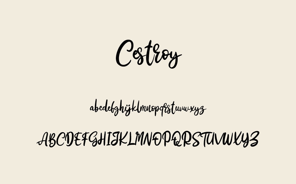 Cestroy font