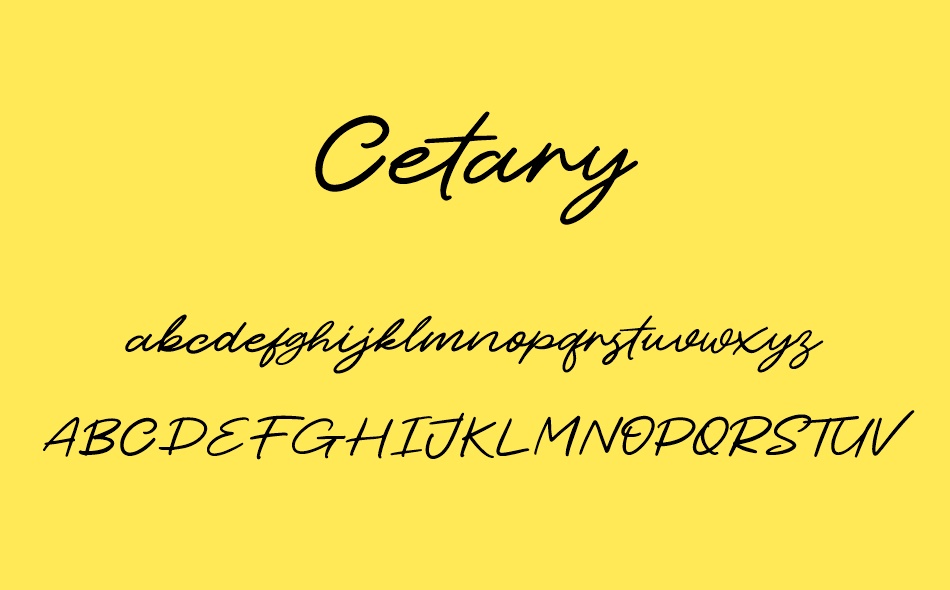 Cetary font