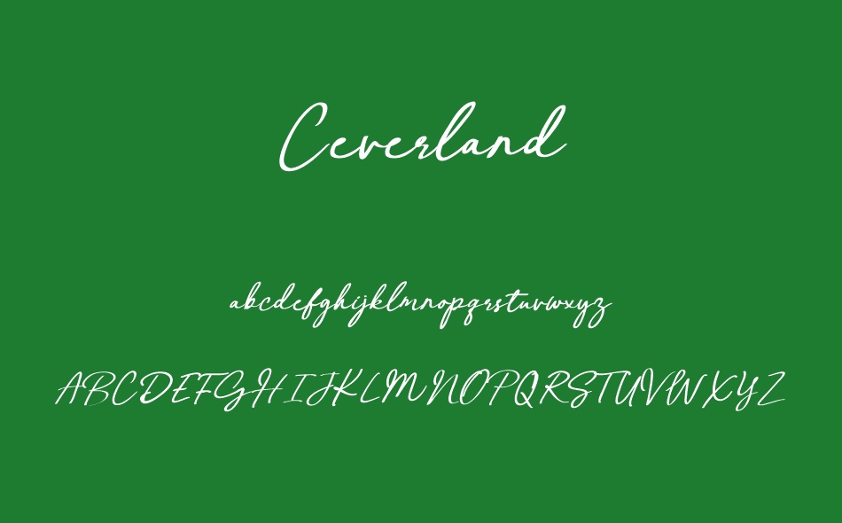 Ceverland font