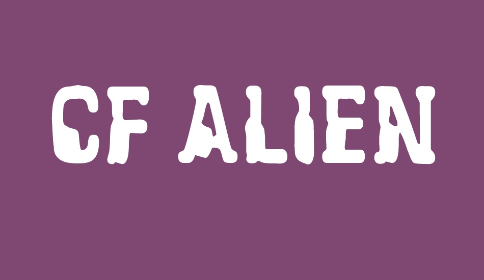 CF Alien Abduction font big