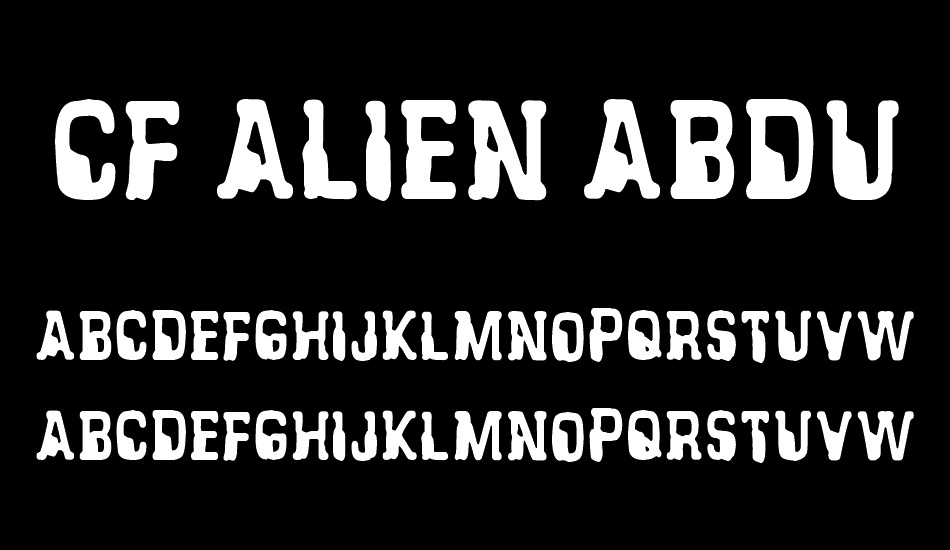 CF Alien Abduction font