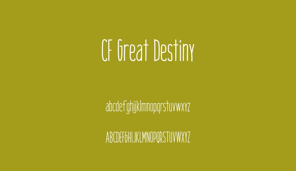 CF Great Destiny font