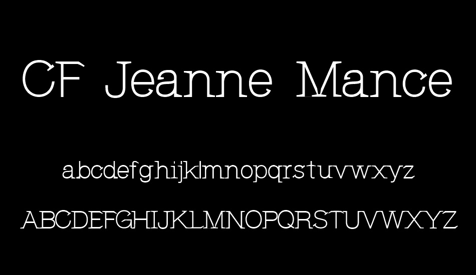 CF Jeanne Mance font